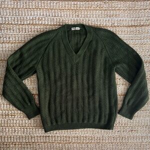 Vintage Harrods of London Wool V-neck Sweater Made in Italy Women’s Size S